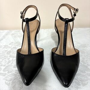 Naturalizer Women’s “Astrid” Black Leather T-Strap Pumps - New in Box